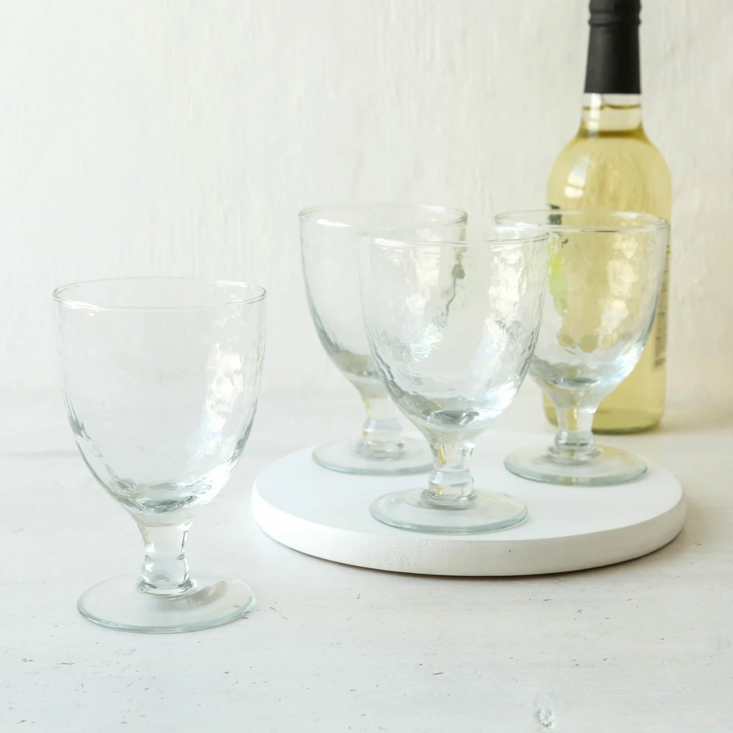 Nkuku Yala Hammered Wine Glass Set Of Four 3 Nkuku Yala Hammered Wine Glass Set Of Four