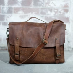 Nkuku Brown Leather Satchel Bag