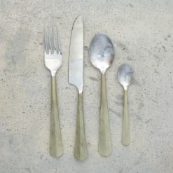 Nkuku Set of 16 Brushed Gold Osko Cutlery