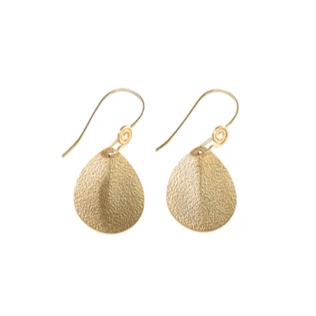 Nkuku Isa Hammered Gold Earrings 1 Nkuku Isa Hammered Gold Earrings