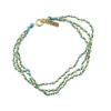 Nkuku Mawia Bead Bracelet - Aqua & Gold