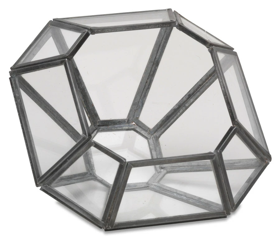 Nkuku Aketa Zinc Terrarium - Small Planter 2 Nkuku Aketa Zinc Terrarium - Small Planter