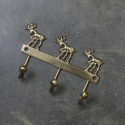 Nkuku Antique Brass Stag Hook