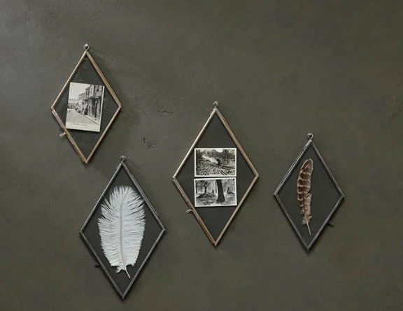 Nkuku Small Brass Crystal Diamond Kiko Frame 3 Nkuku Small Brass Crystal Diamond Kiko Frame