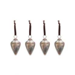 Nkuku Small Oiled Antique Khutu Baubles Set of 4