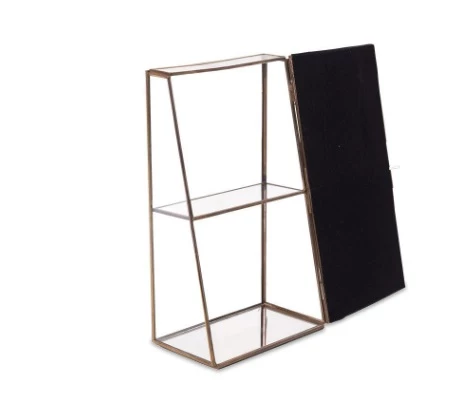 Nkuku Glass and Brass Vertical Bequai Jewelery Box 2 Nkuku Glass and Brass Vertical Bequai Jewelery Box