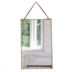 Nkuku Kiko Rectangular Brass Mirror