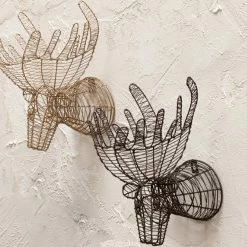 Nkuku Mini Wire Moose Head Trophy
