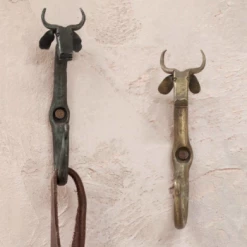 Nkuku Brass Mawi Cow Hook