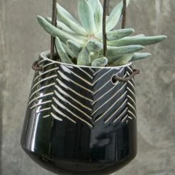 Nkuku Kavari Ceramic Hanging Planter Small 5 Nkuku Kavari Ceramic Hanging Planter Small