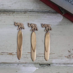 Nkuku Brass Elephant Bookmark