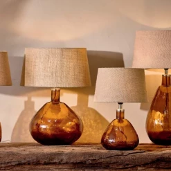 Nkuku Baba Glass Lamp In Burnt Amber Large 9 Nkuku Baba Glass Lamp In Burnt Amber Large