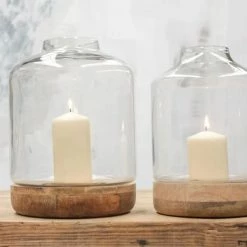 Nkuku Small Idha Tapered Hurricane Lantern