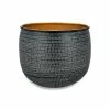 Nkuku Tembesi Planter Small Antique Black & Brass