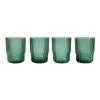 Nkuku Set of 4 Teal Fali Glass Tumblers