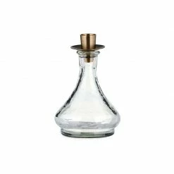 Nkuku Clear Tapered Sirsa Glass Candlestick