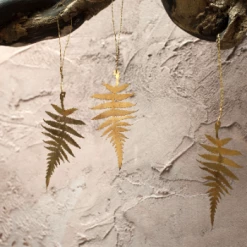 Nkuku Tabwa Leaf Decorations - Fern Leaf - Set of 3