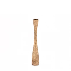 Nkuku Himba Mango Wood Candlestick - Natural - Small