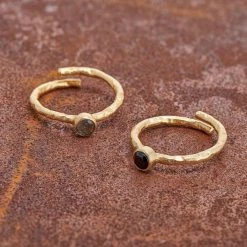 Nkuku Kira Adjustable Ring Black Onyx