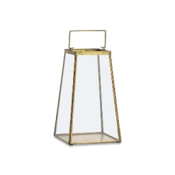 Nkuku Small Antique Brass Moyo Lantern