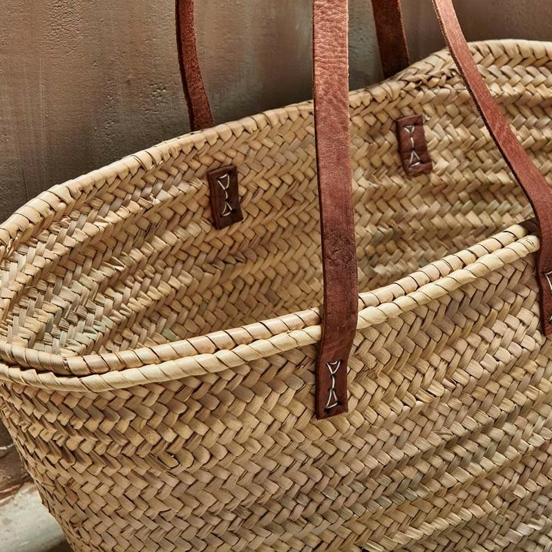 Nkuku Hasani Morrocan Shopper With Leather Handles 2 Nkuku Hasani Morrocan Shopper With Leather Handles