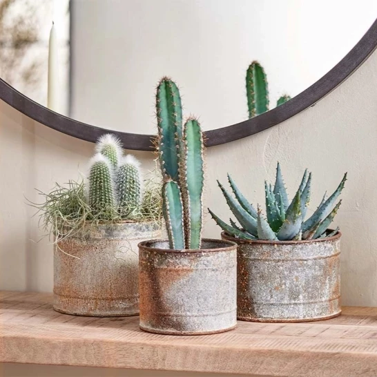 Nkuku Abari Zinc Straight Pot - Wide 2 Nkuku Abari Zinc Straight Pot - Wide