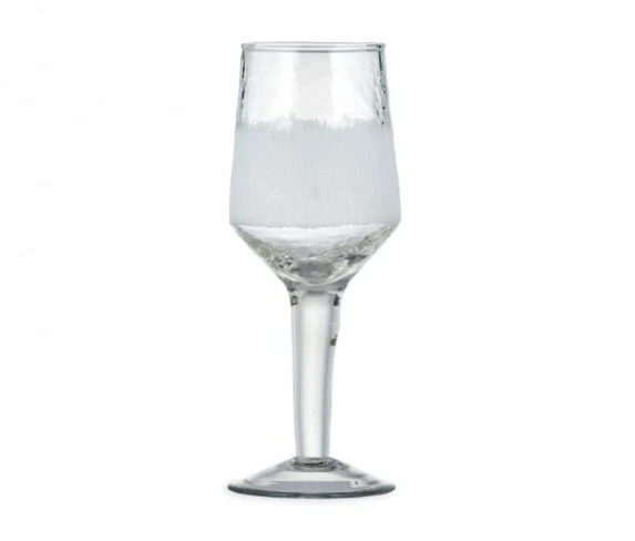 Nkuku Small Clear Anara Etched Wine Glass 1 Nkuku Small Clear Anara Etched Wine Glass