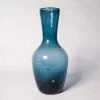 Nkuku Deep Blue Hammered Glass Carafe