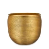 Nkuku Tembesi Etched Planter - Antique Brass - Medium