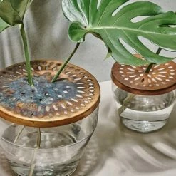 Nkuku Ramla Vase With Lid - Tapered