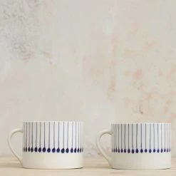 Nkuku Set of 2 Large Indigo Ceramic Iba Mug